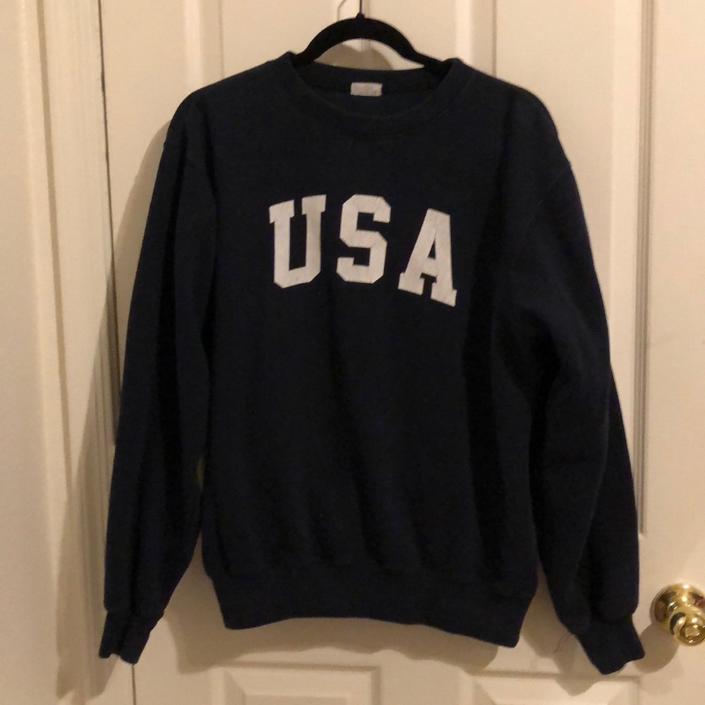 Navy Blue USA Crewneck